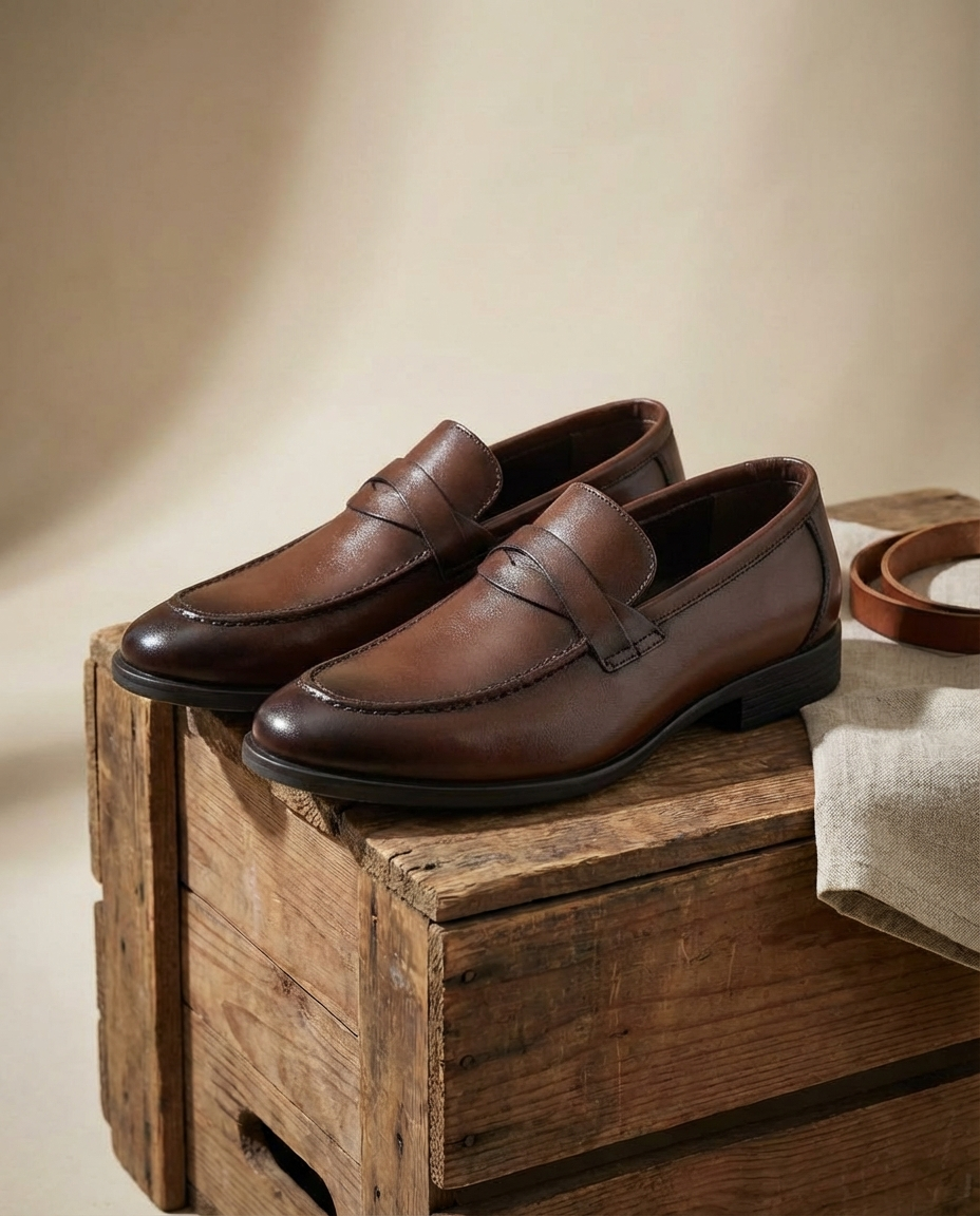 Harrison | Men's Leather Penny Loafers