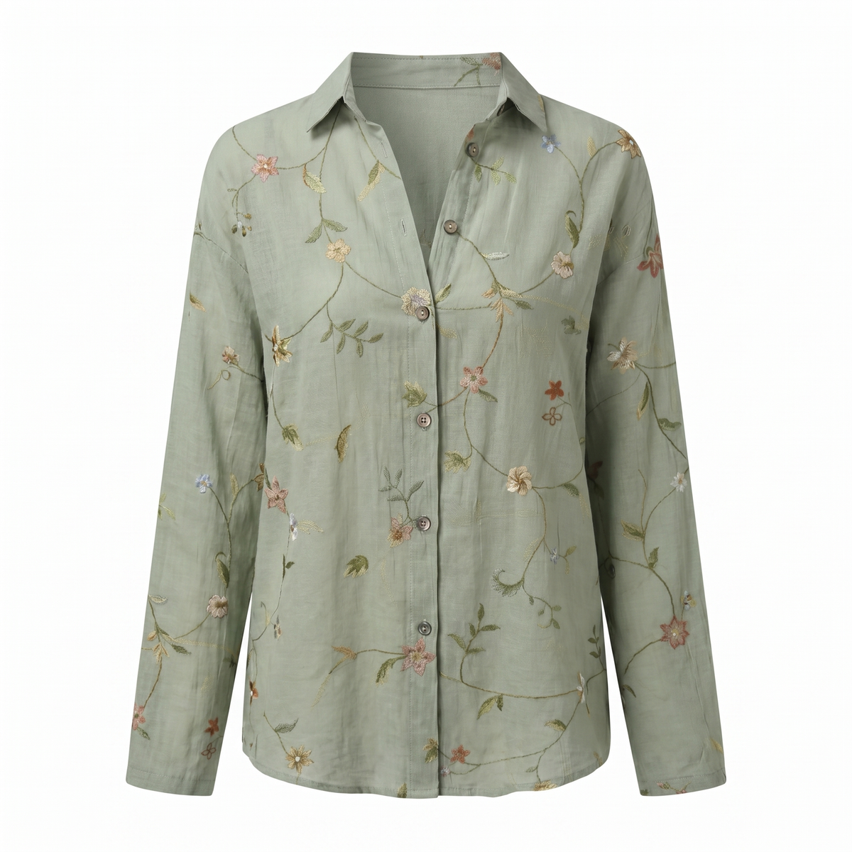 Beth | Oversized Split Neck Button-Up Blouse for Women
